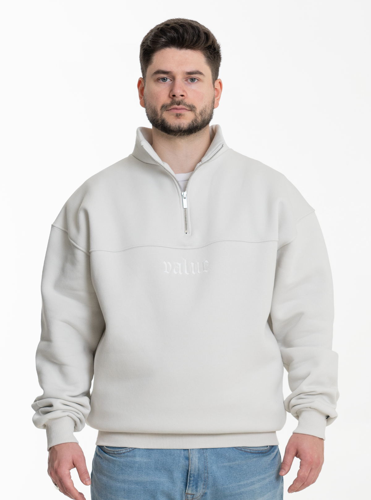 Heavy Halfzip “Kokosnuss"