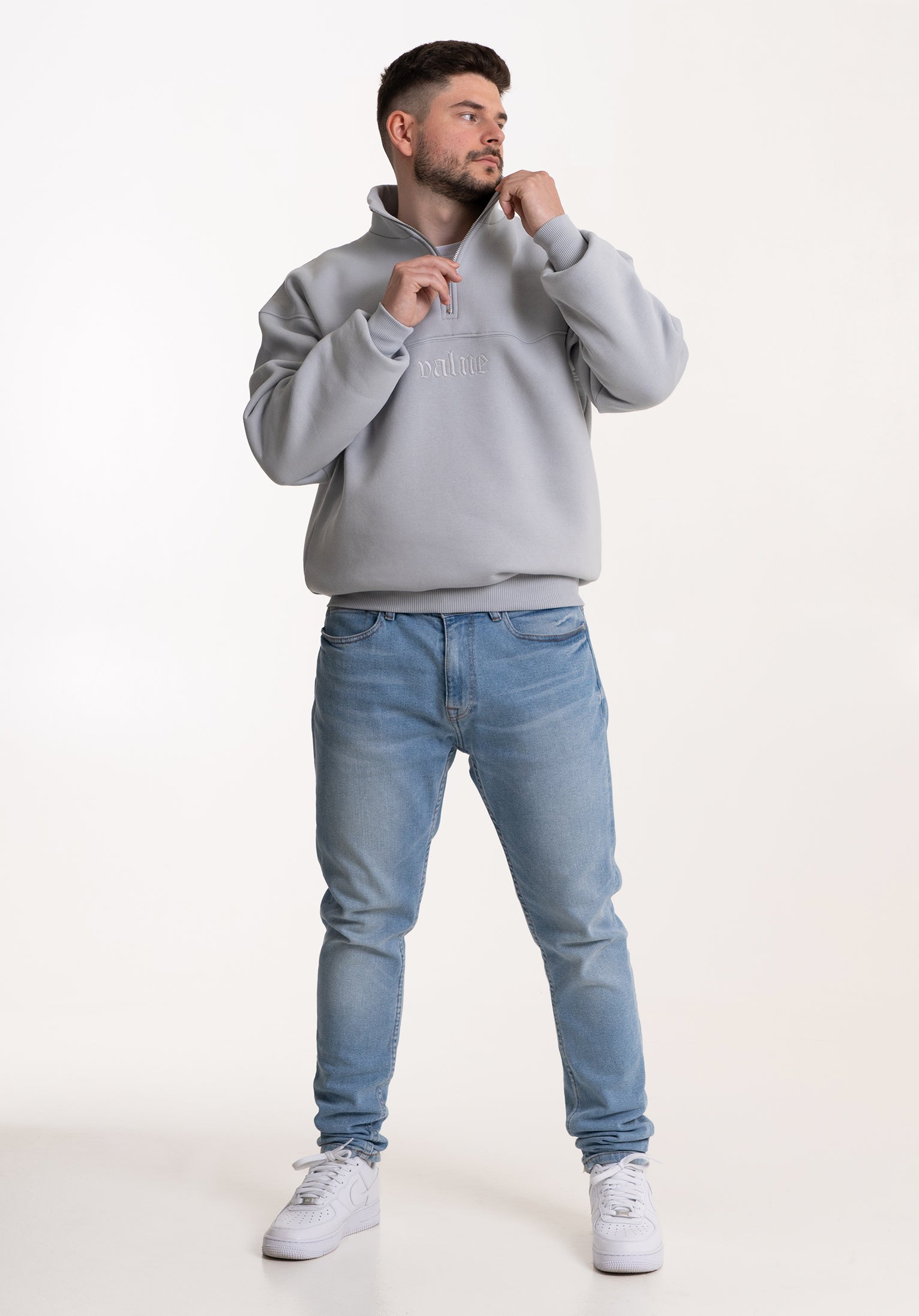 Heavy Halfzip "Diamant" 320GSM