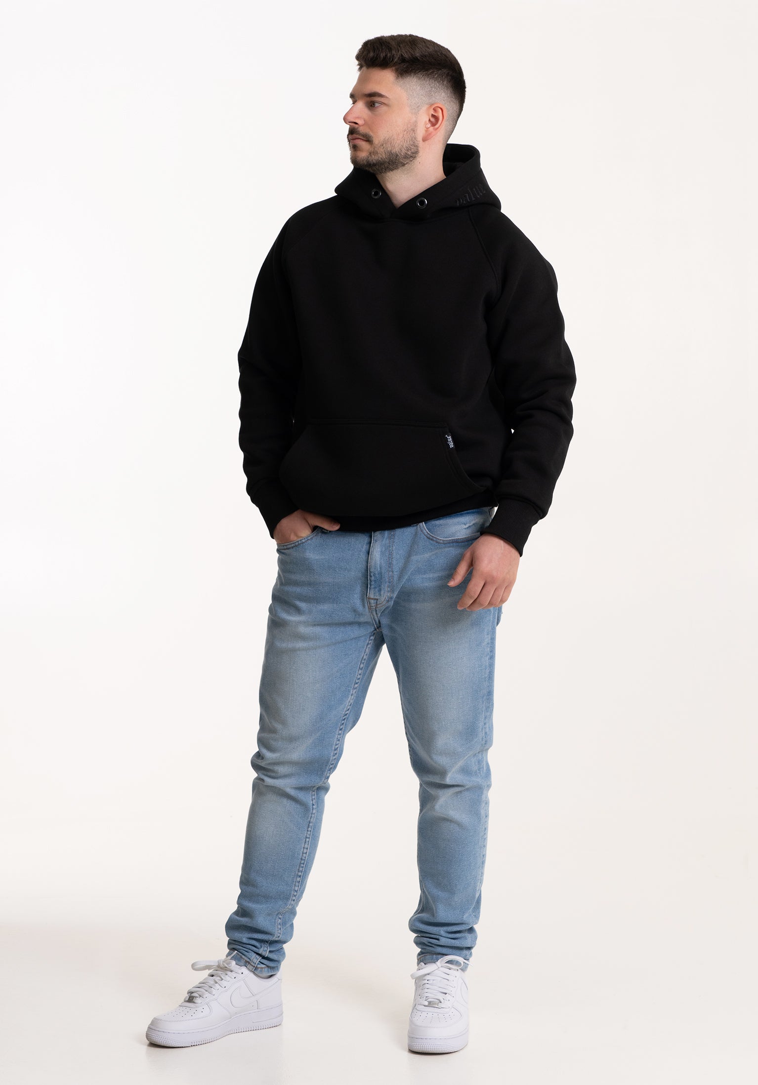 Basic Hoodie "Tiefschwarz" 320GSM