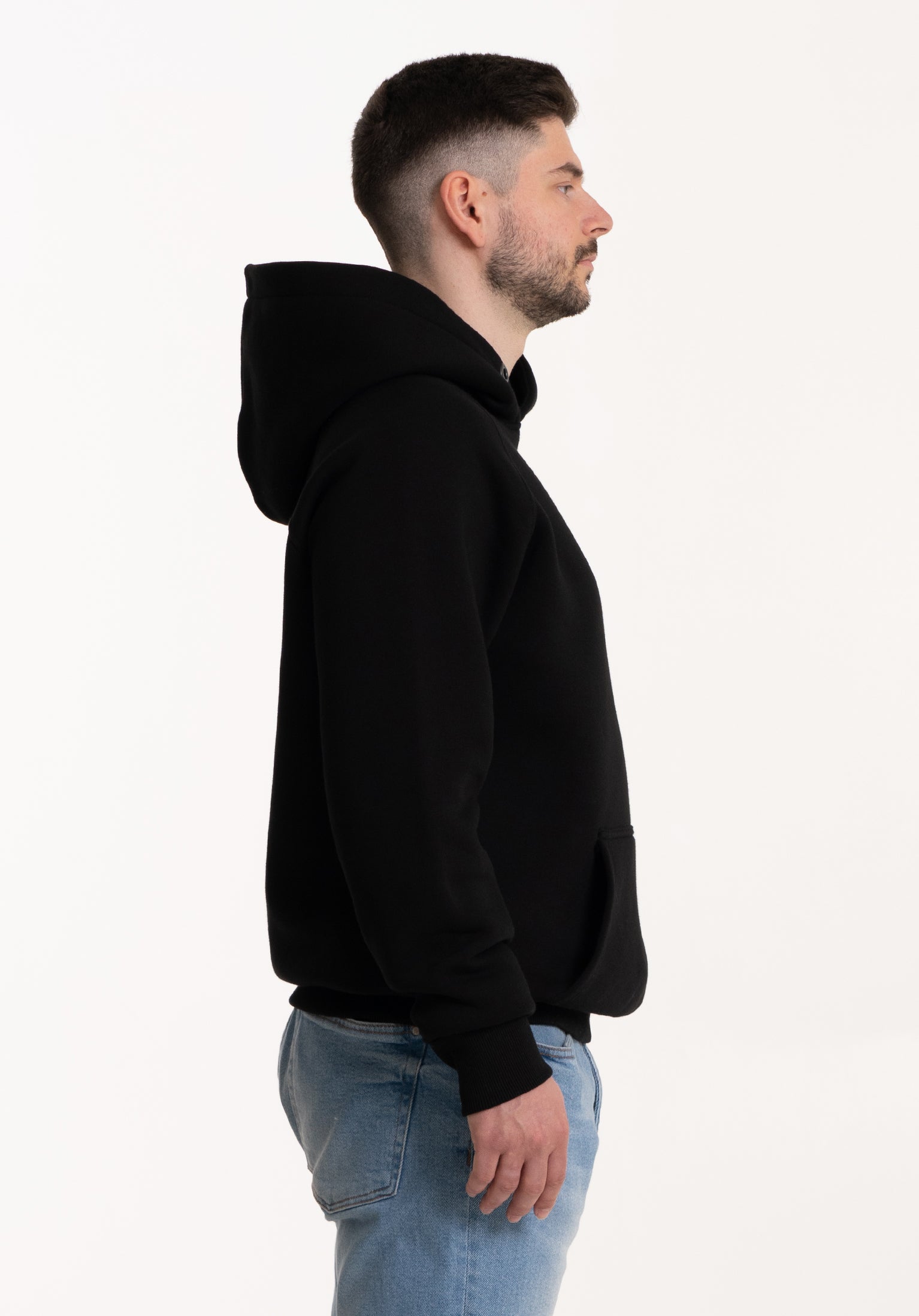 Basic Hoodie "Tiefschwarz" 320GSM