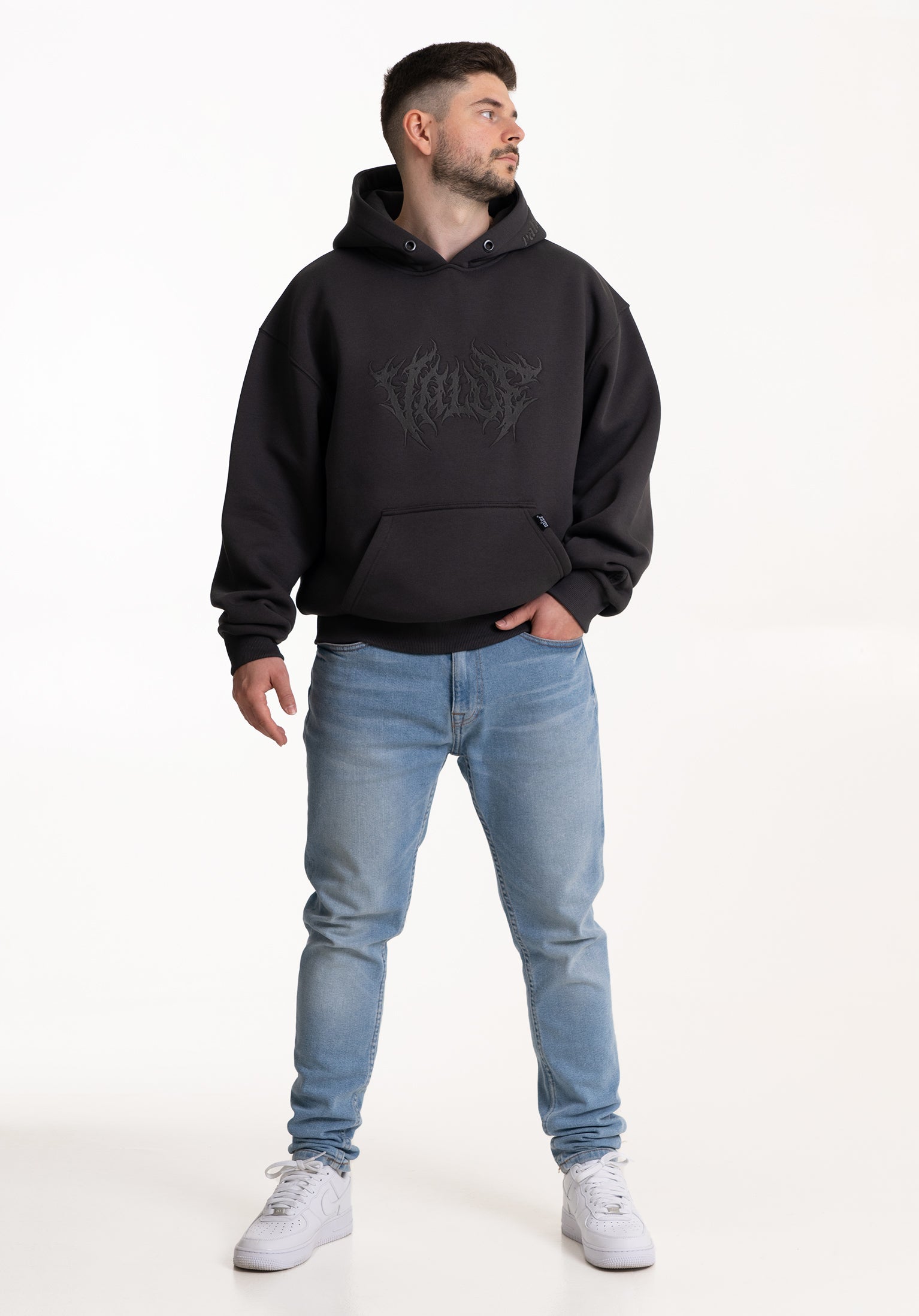Heavy Hoodie “Apokalypse” Steingrau 320GSM