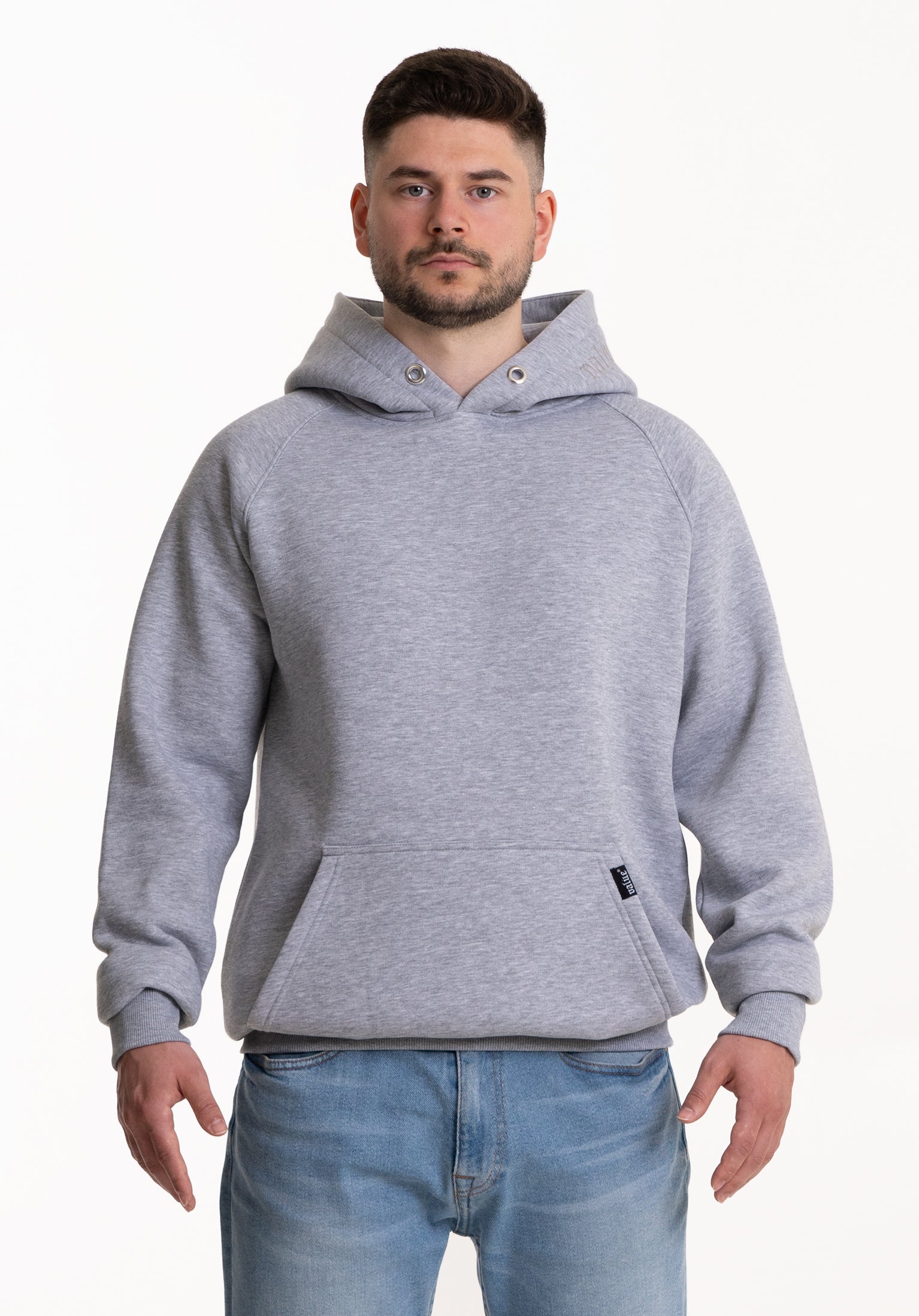 Basic Hoodie "Grau meliert" 320GSM