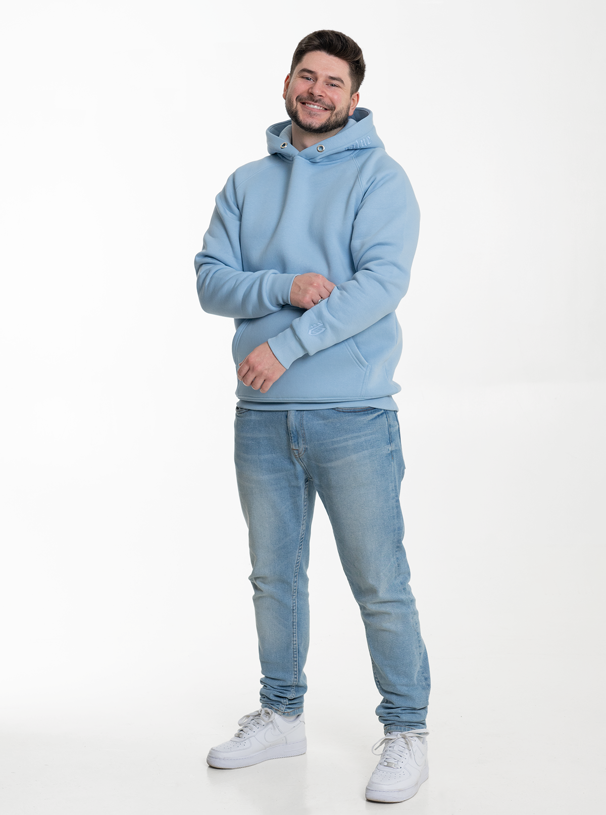 Basic Hoodie "Babyblau" 320GSM