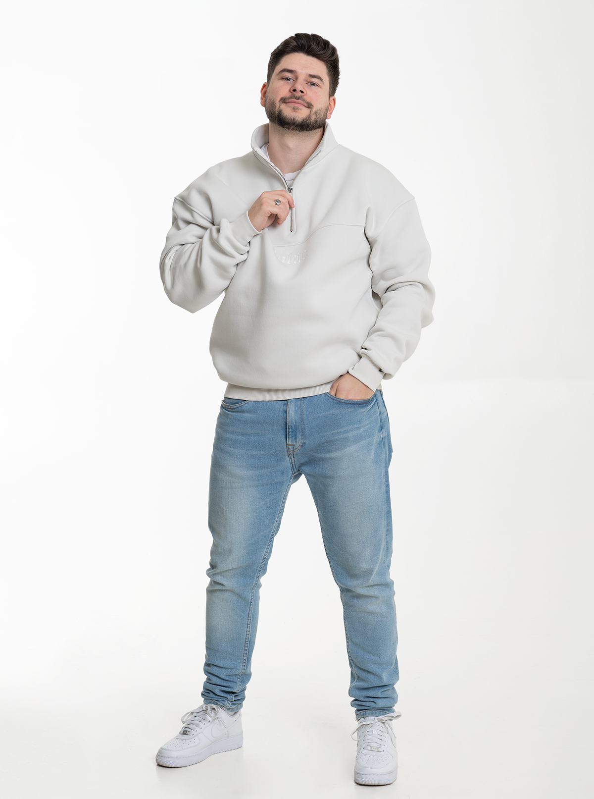 Heavy Halfzip “Kokosnuss"