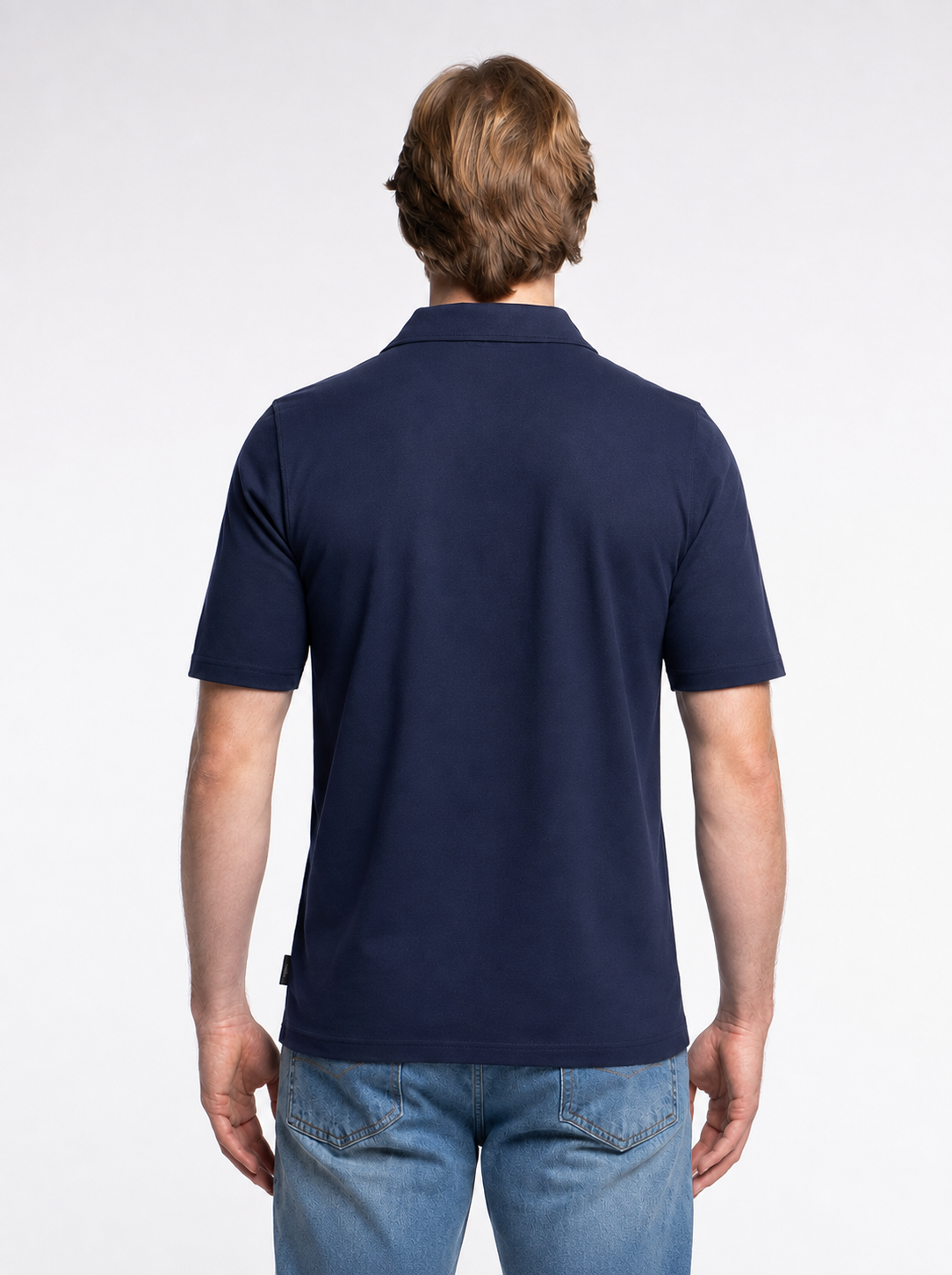 3-er Set Premium Poloshirts “Marineblau“ Piqué Baumwolle