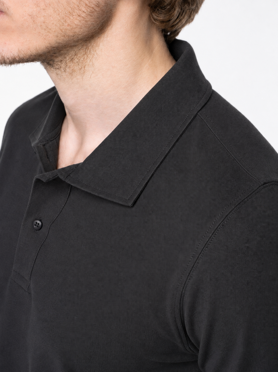 3-er Set Premium Poloshirts “Anthrazit“ Piqué Baumwolle