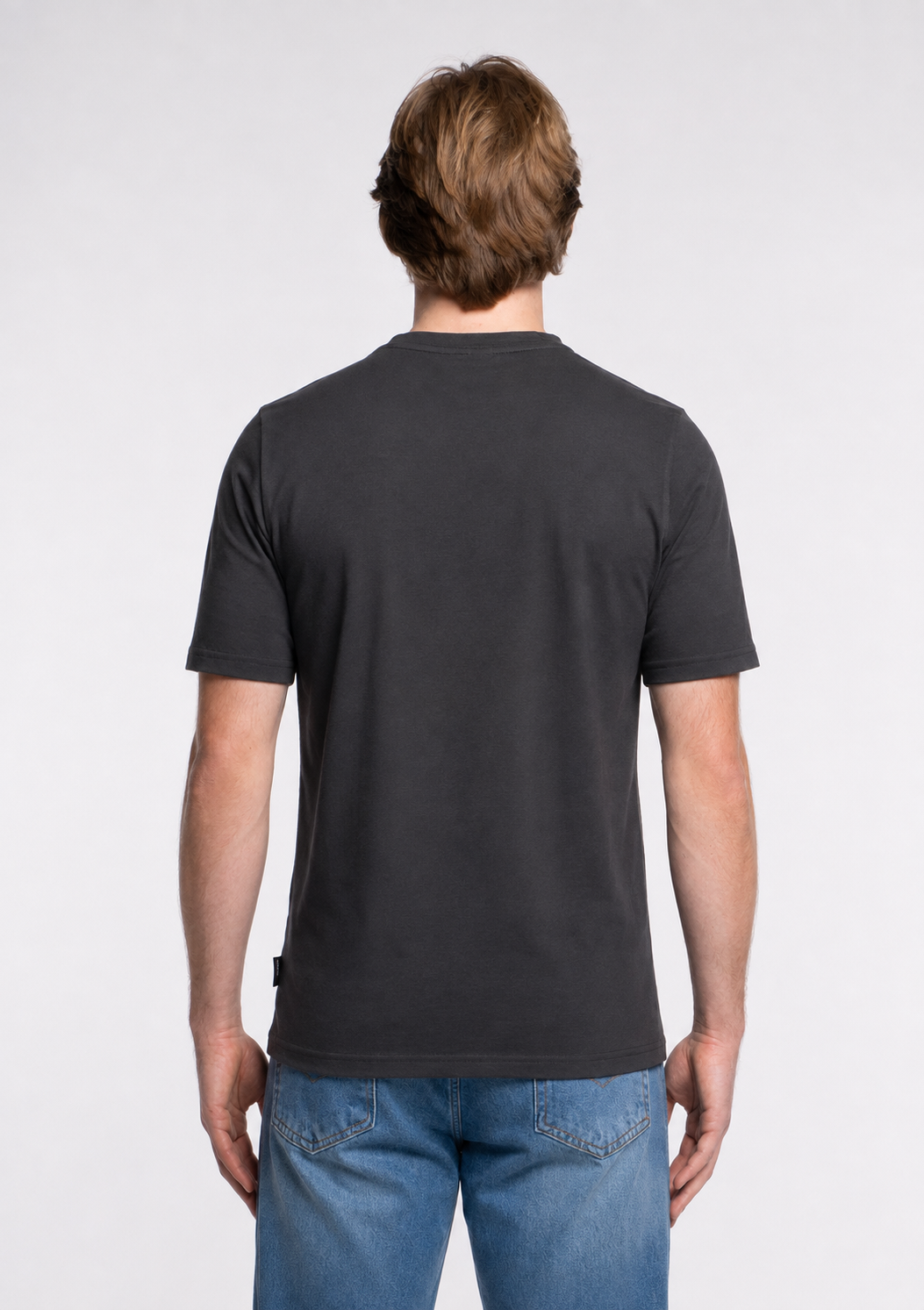 3-er Set Premium T-Shirts “Anthrazit“ Piqué Baumwolle