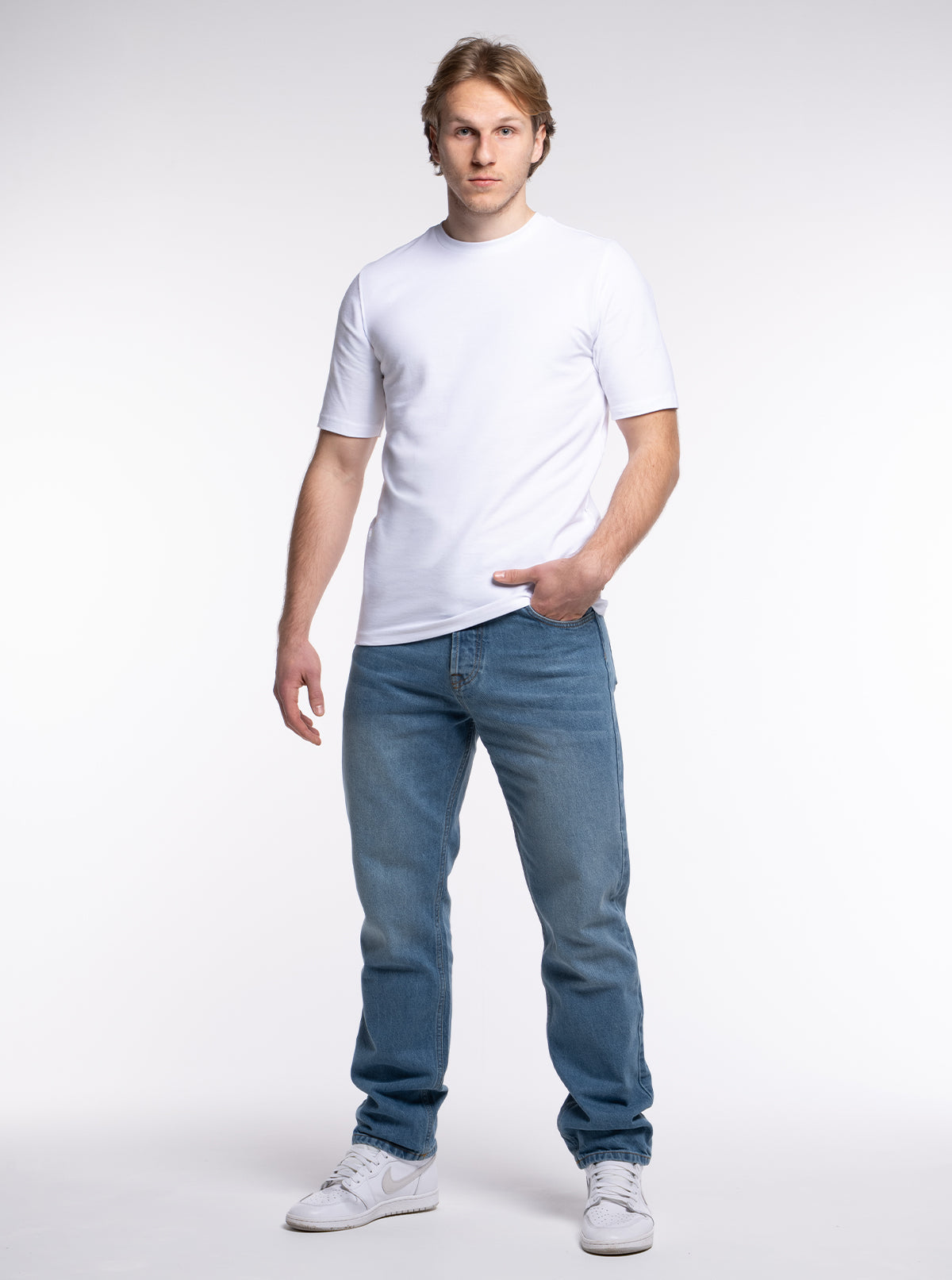 3-er Set Premium T-Shirts “Weiß“ Piqué Baumwolle