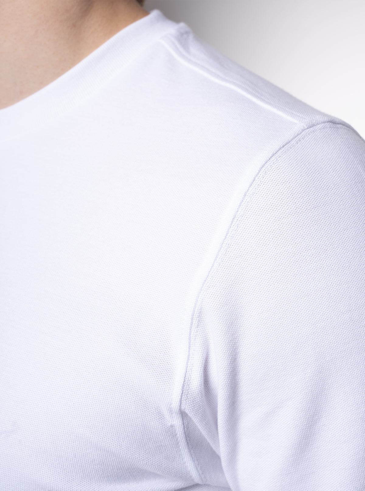 3-er Set Premium T-Shirts “Weiß“ Piqué Baumwolle