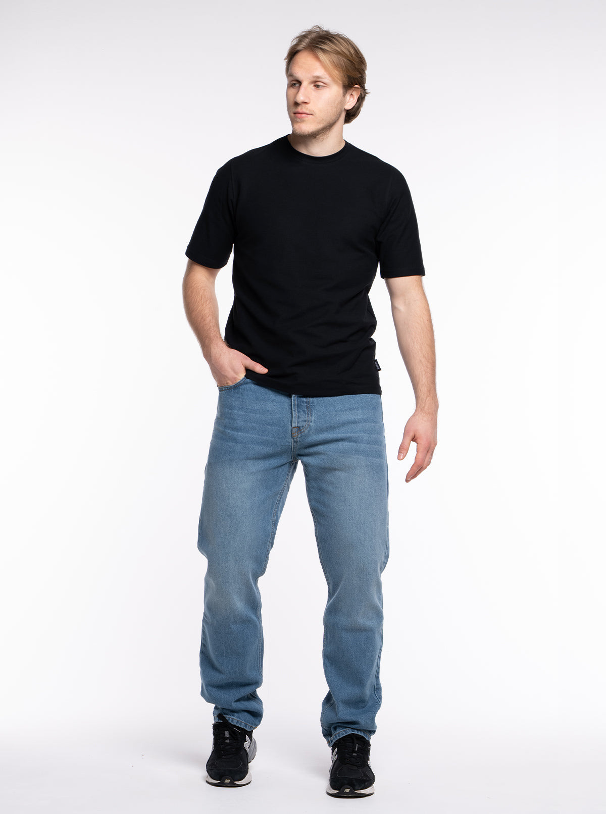 3-er Set Premium T-Shirts “Schwarz“ Piqué Baumwolle