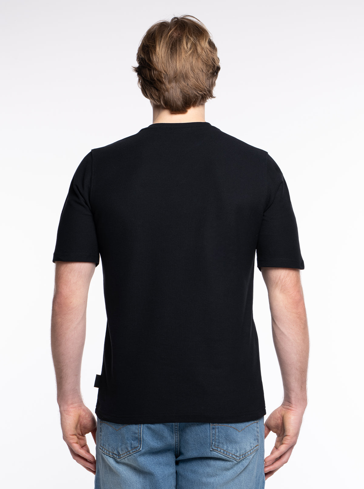 3-er Set Premium T-Shirts “Schwarz“ Piqué Baumwolle