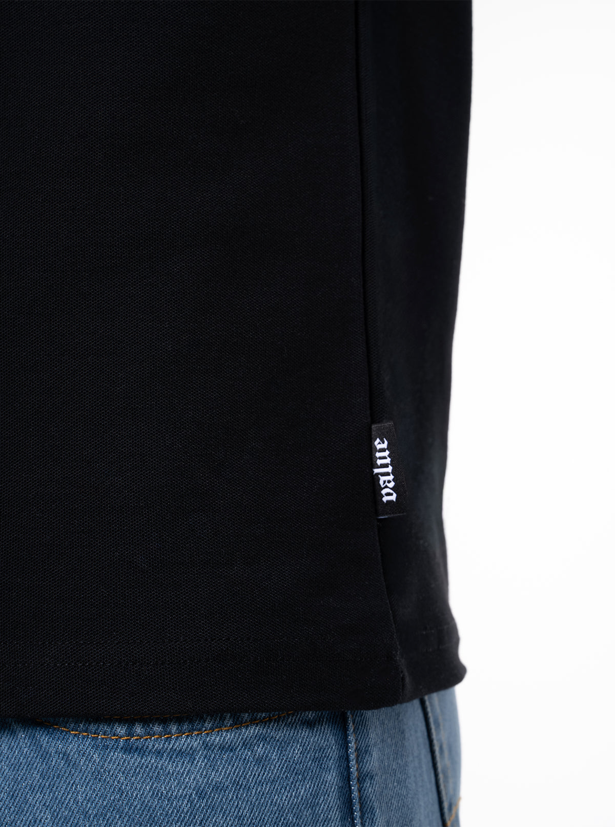 3-er Set Premium T-Shirts “Schwarz“ Piqué Baumwolle