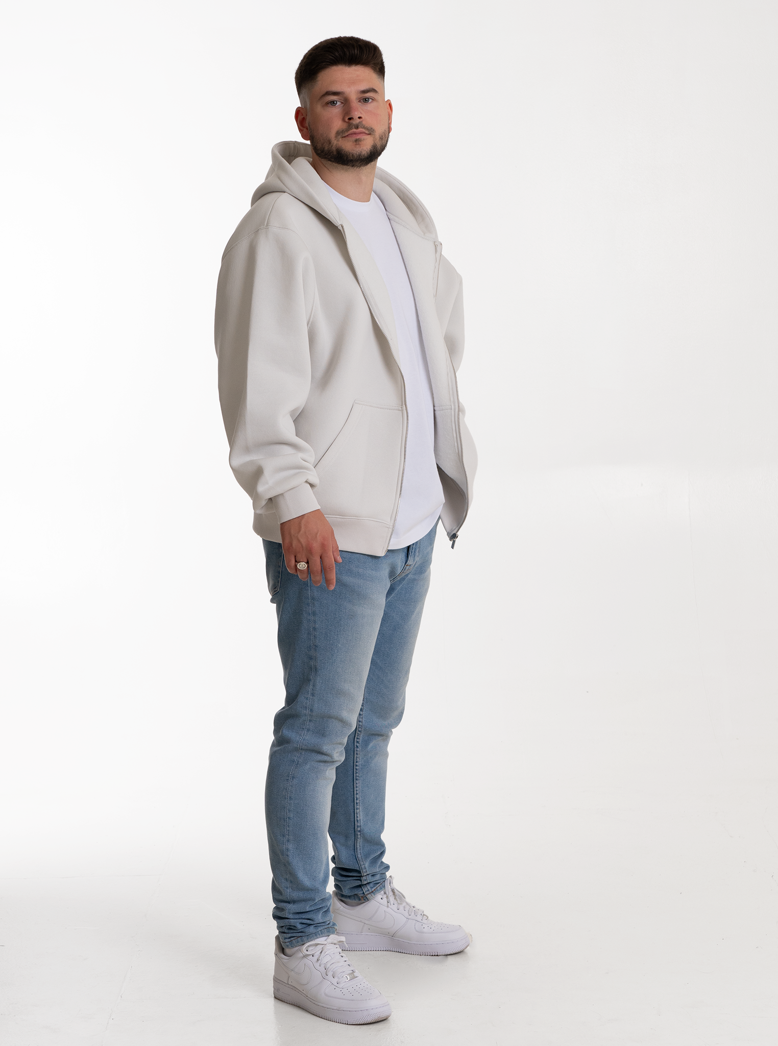 Heavy Zipjacke “Kokosnuss” 320GSM