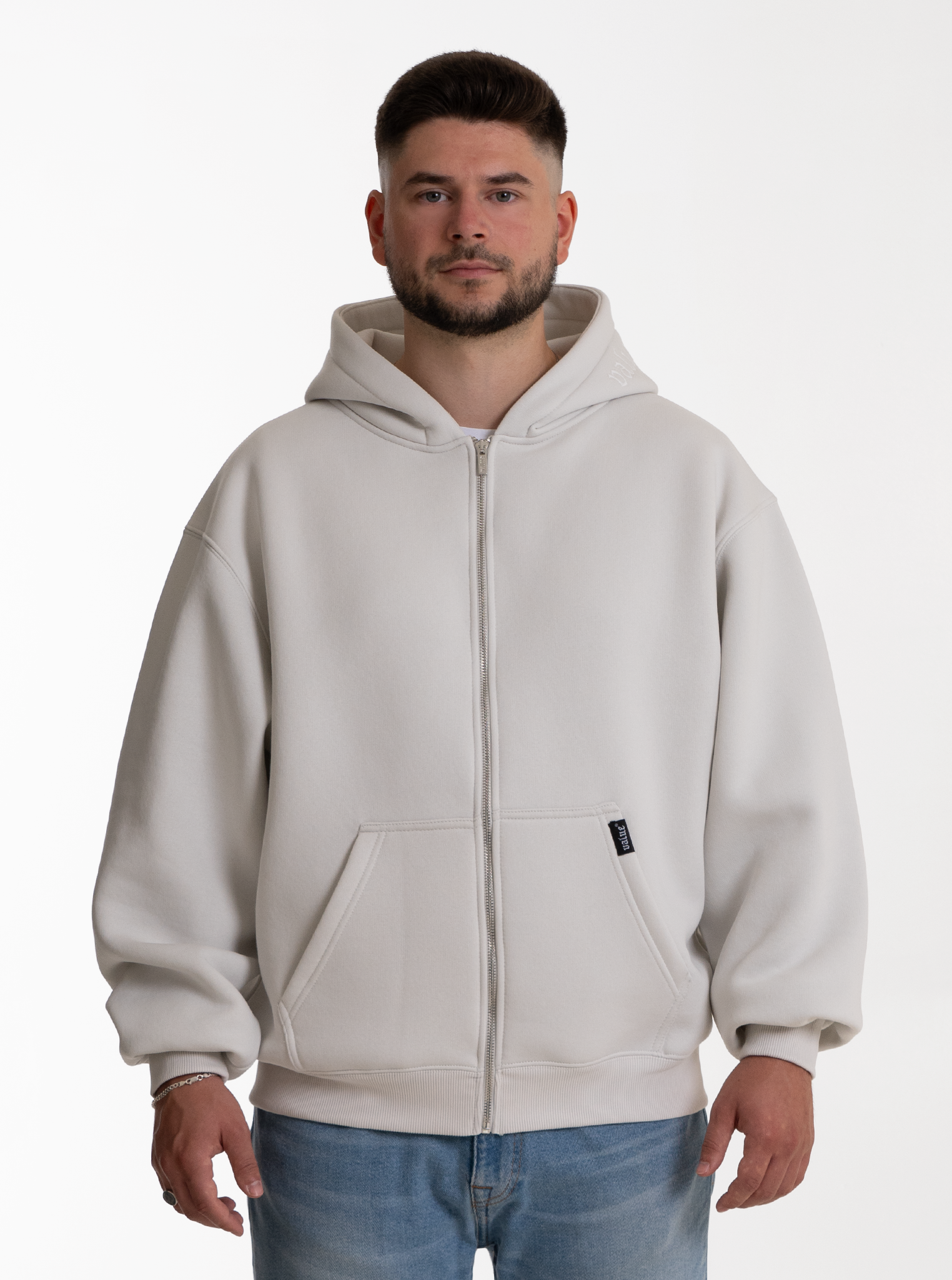 Heavy Zipjacke “Kokosnuss” 320GSM