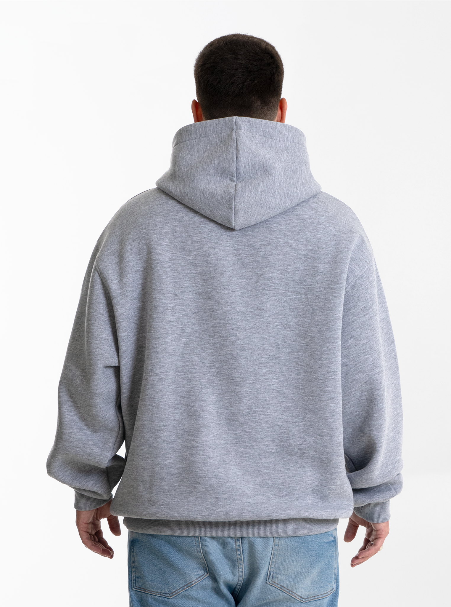 Heavy Hoodie "Grau meliert" 320GSM