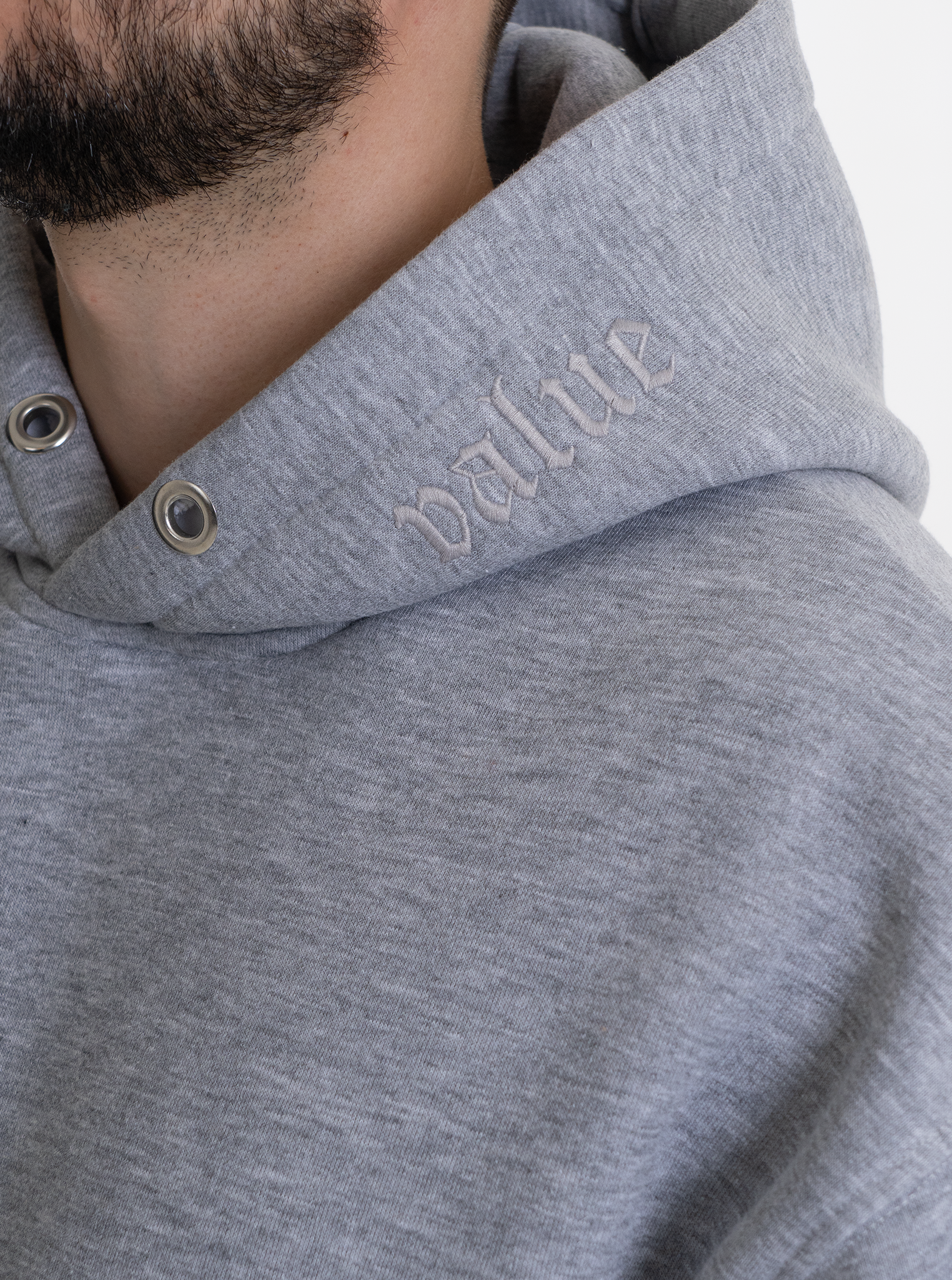 Heavy Hoodie "Grau meliert" 320GSM