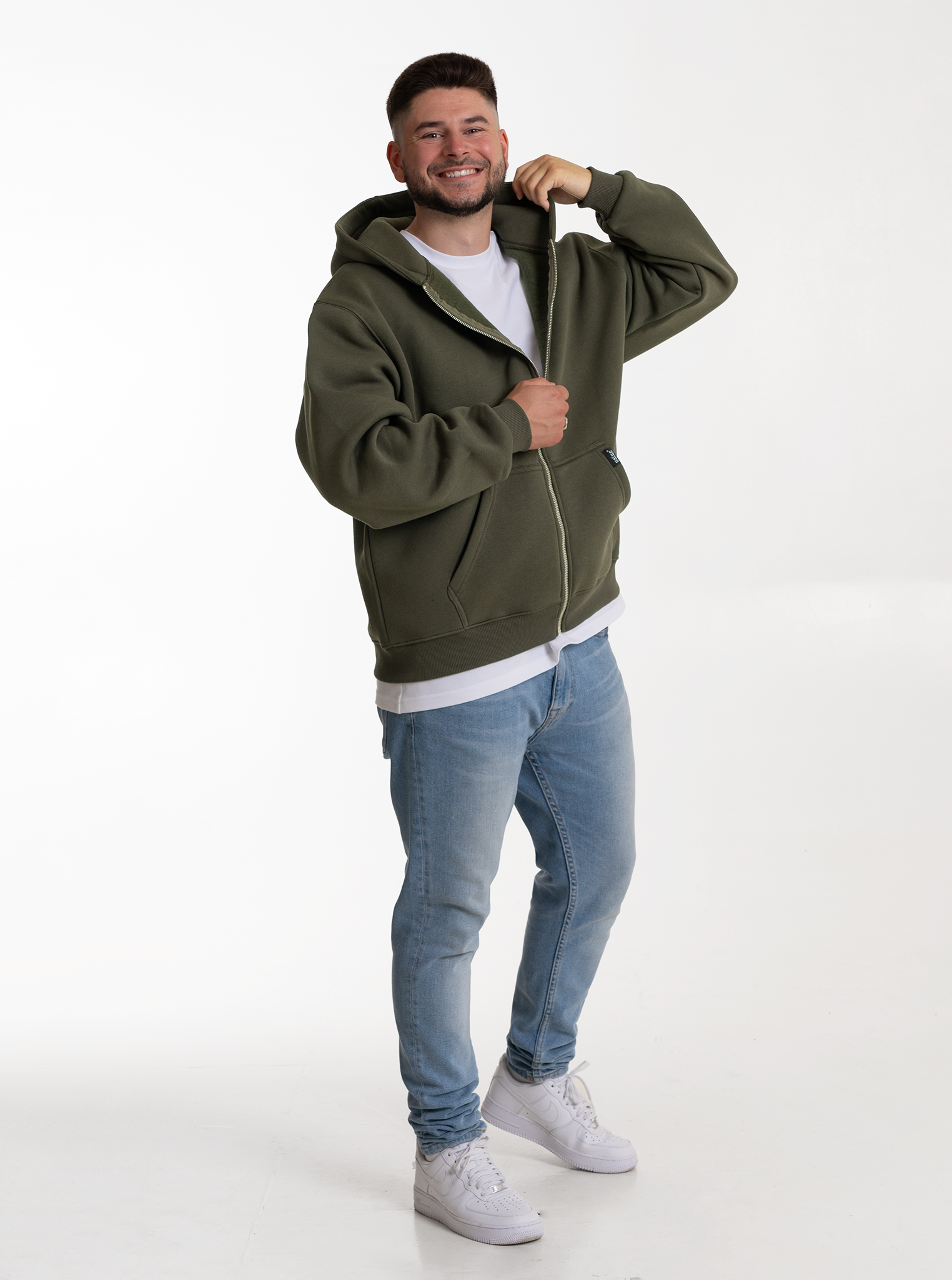 Heavy Zipjacke “Military” 320GSM