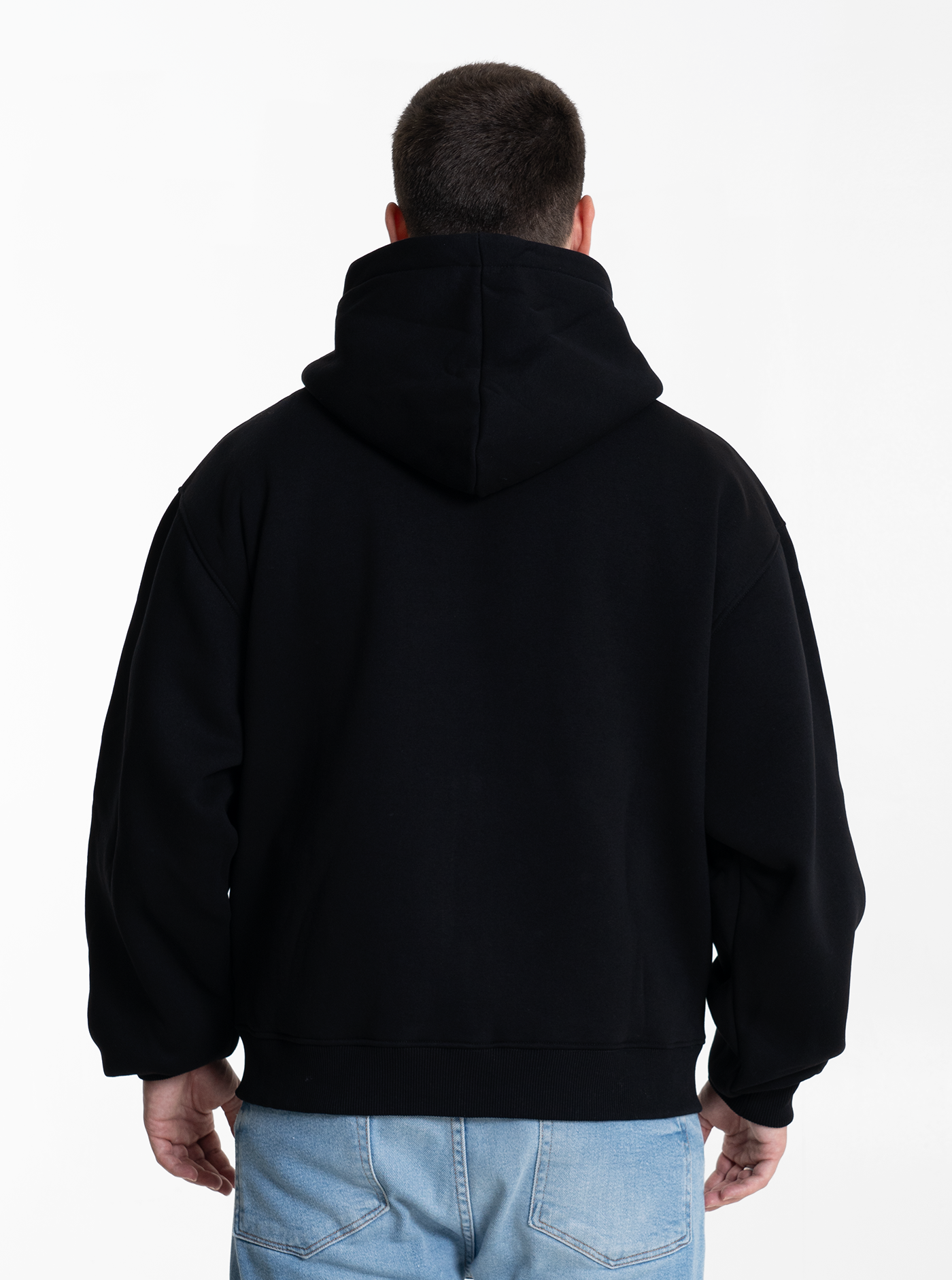 Heavy Zipjacke "Tiefschwarz"