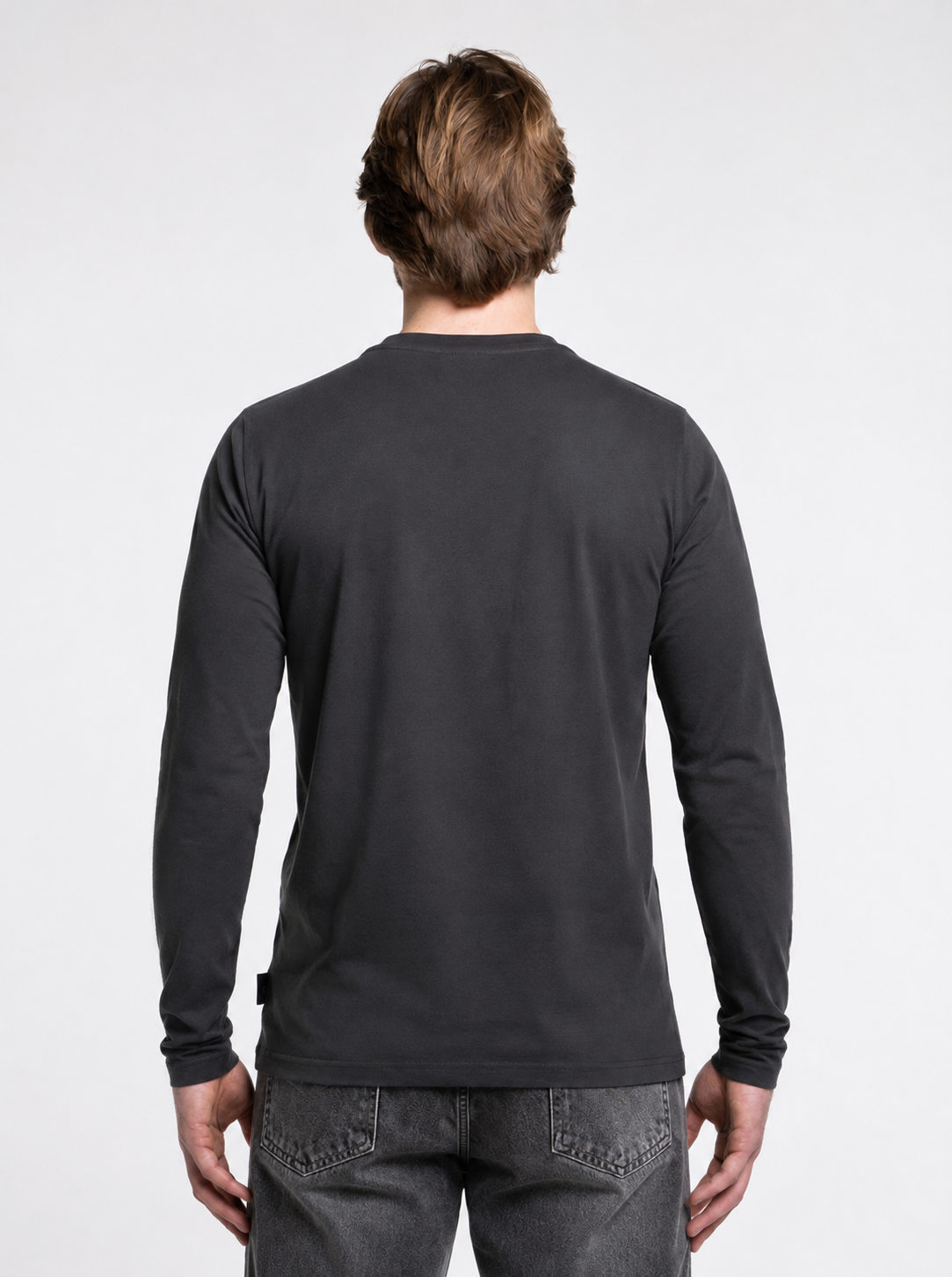2-er Set Premium Longsleeves Piqué "Anthrazit"