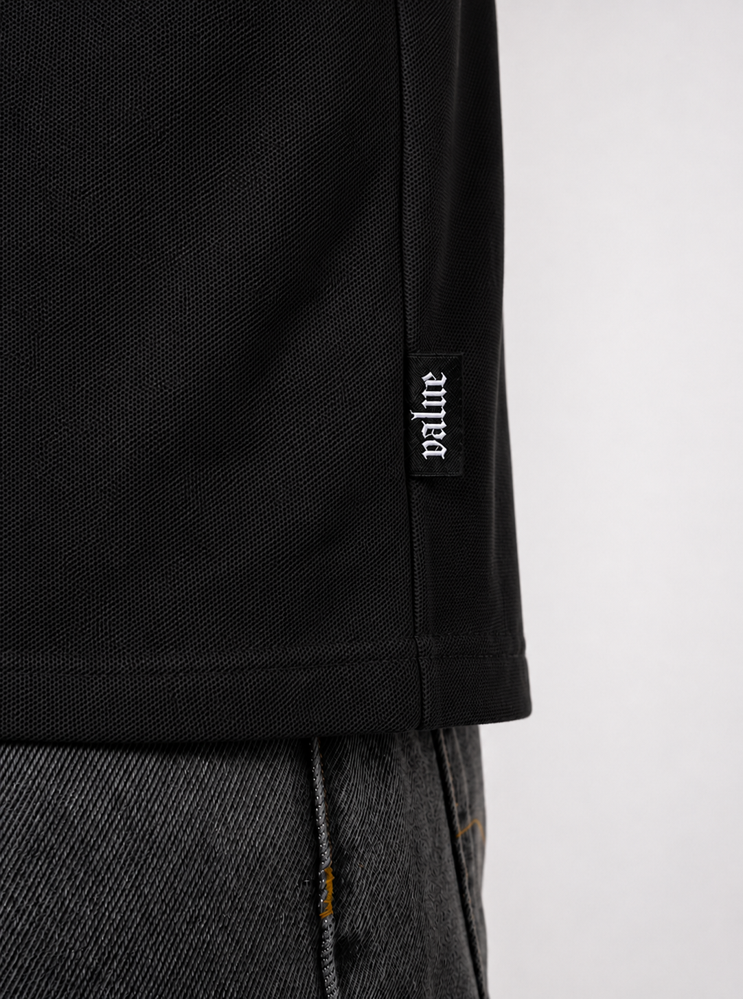 2-er Set Premium Longsleeves Piqué "Schwarz"