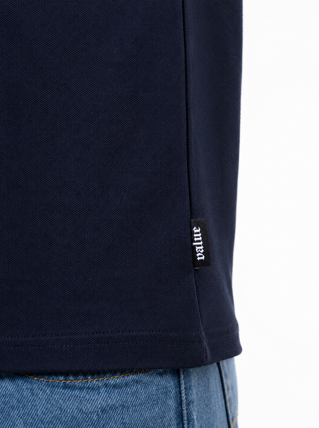 3-er Set Premium T-Shirts “Navy“ Piqué Baumwolle