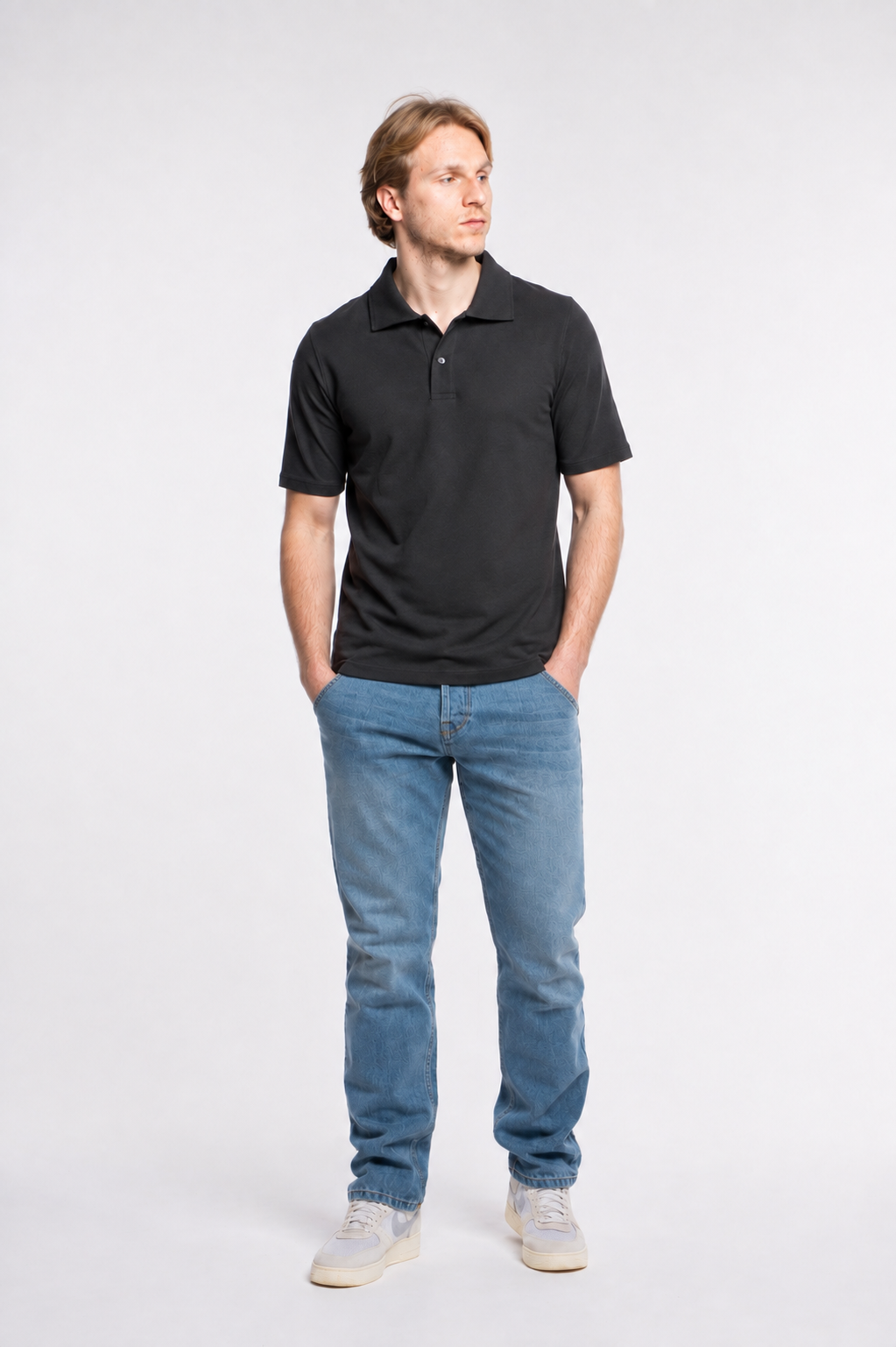 3-er Set Premium Poloshirts “Anthrazit“ Piqué Baumwolle