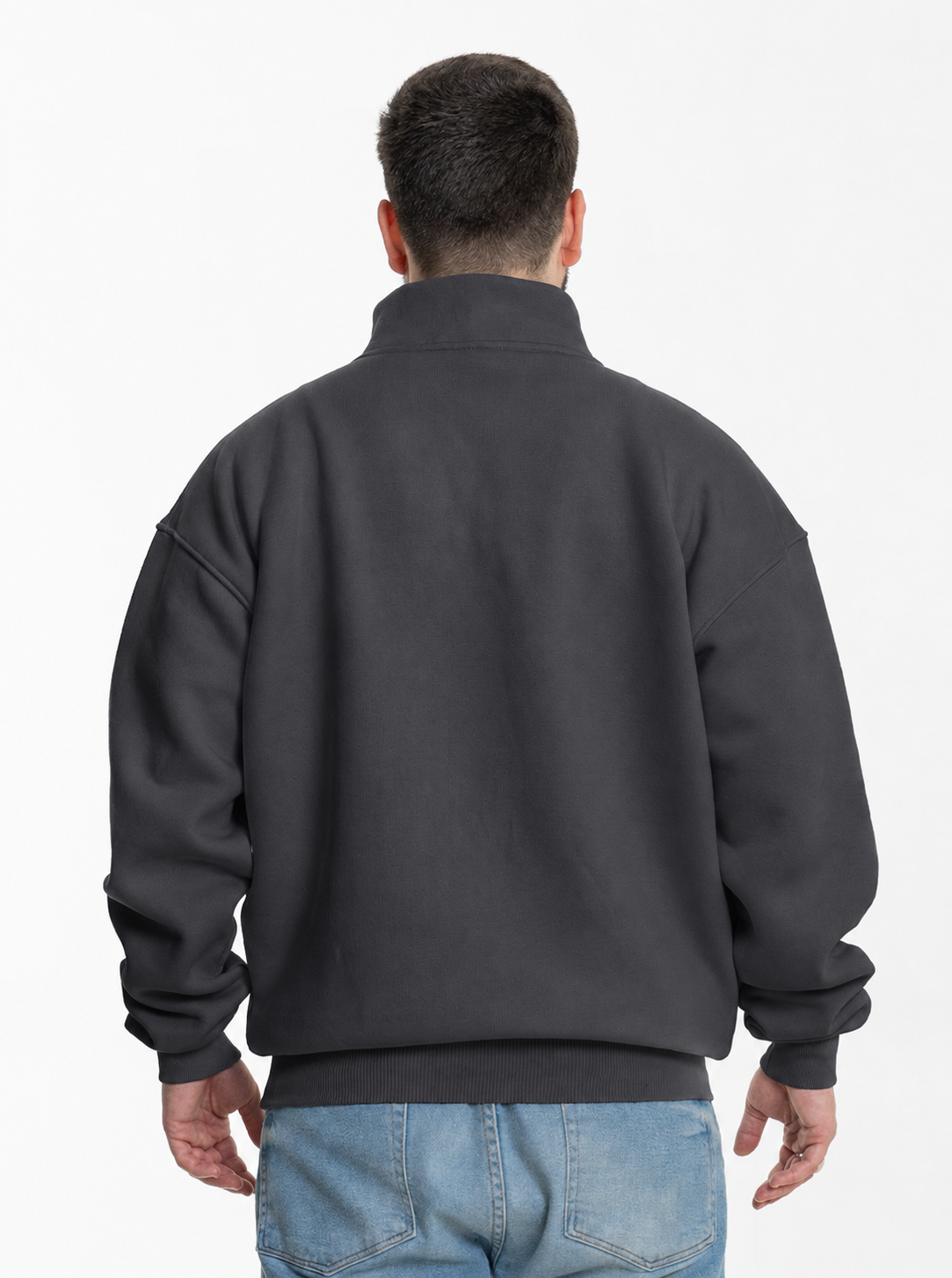 Heavy Halfzip “Steingrau" 320GSM