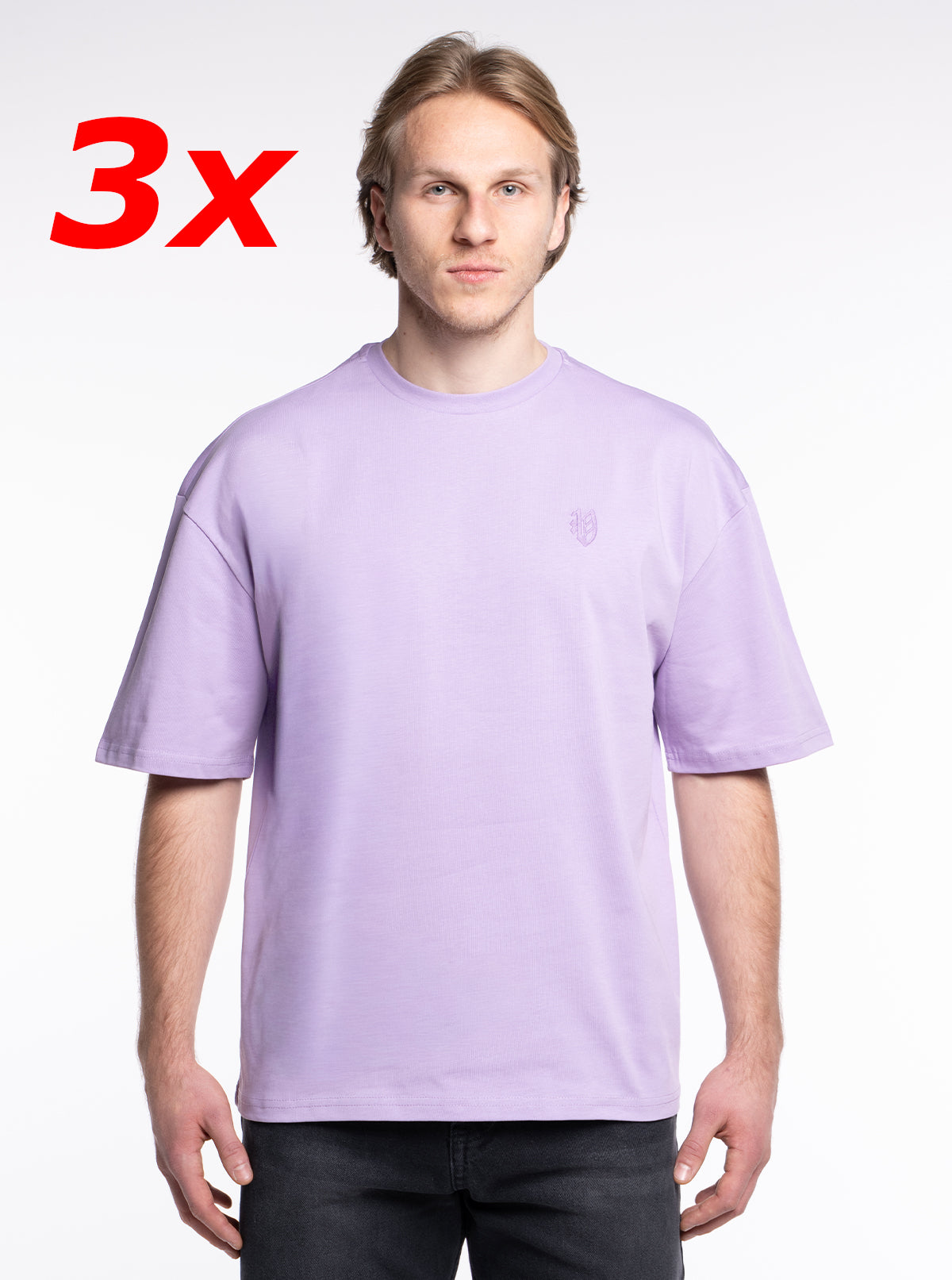 3-er Set Oversize T-Shirts “Flieder“ 270GSM