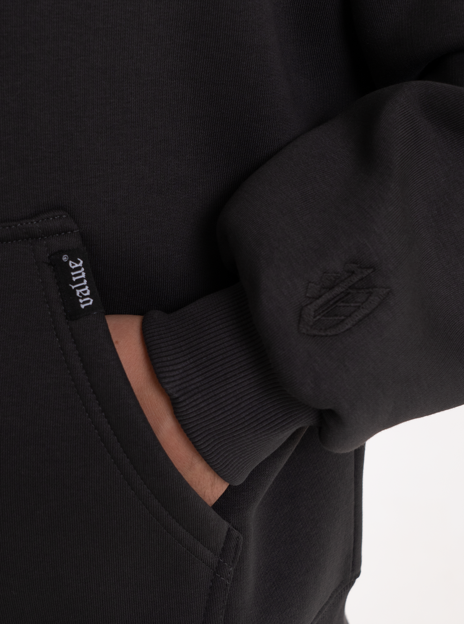 Heavy Zipjacke “Steingrau” 320GSM